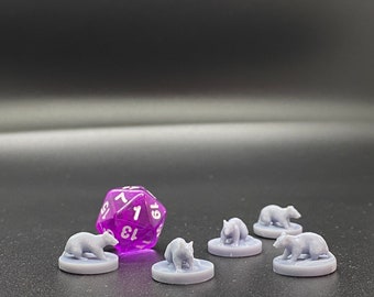 Miniaturas de ratas gigantes de D&D