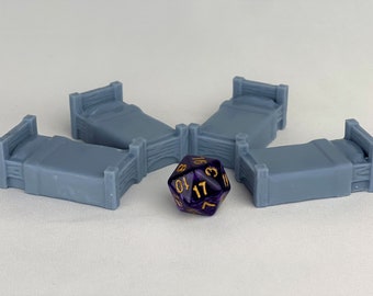 Terreno interior de D&D: miniaturas de cama