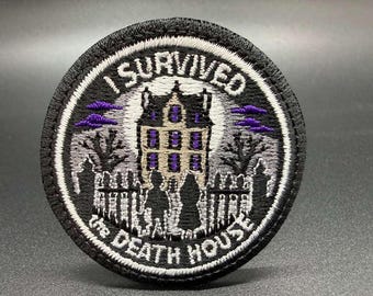 D&D Death House Patch – I Survived the Death House Badge | 2.0” Embroidered Curse of Strahd Achievement Patch