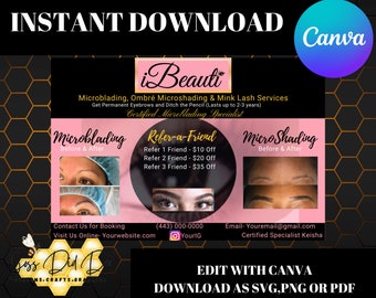 Microblading Business Flyer-Augenbrauen-Business
