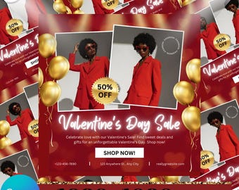 Februar Sale Flyer, Valentinstag Haar Flyer, Valentinstag Flyer, Haar Flyer, Lash Flyer, Nagel Flyer, Produktflyer