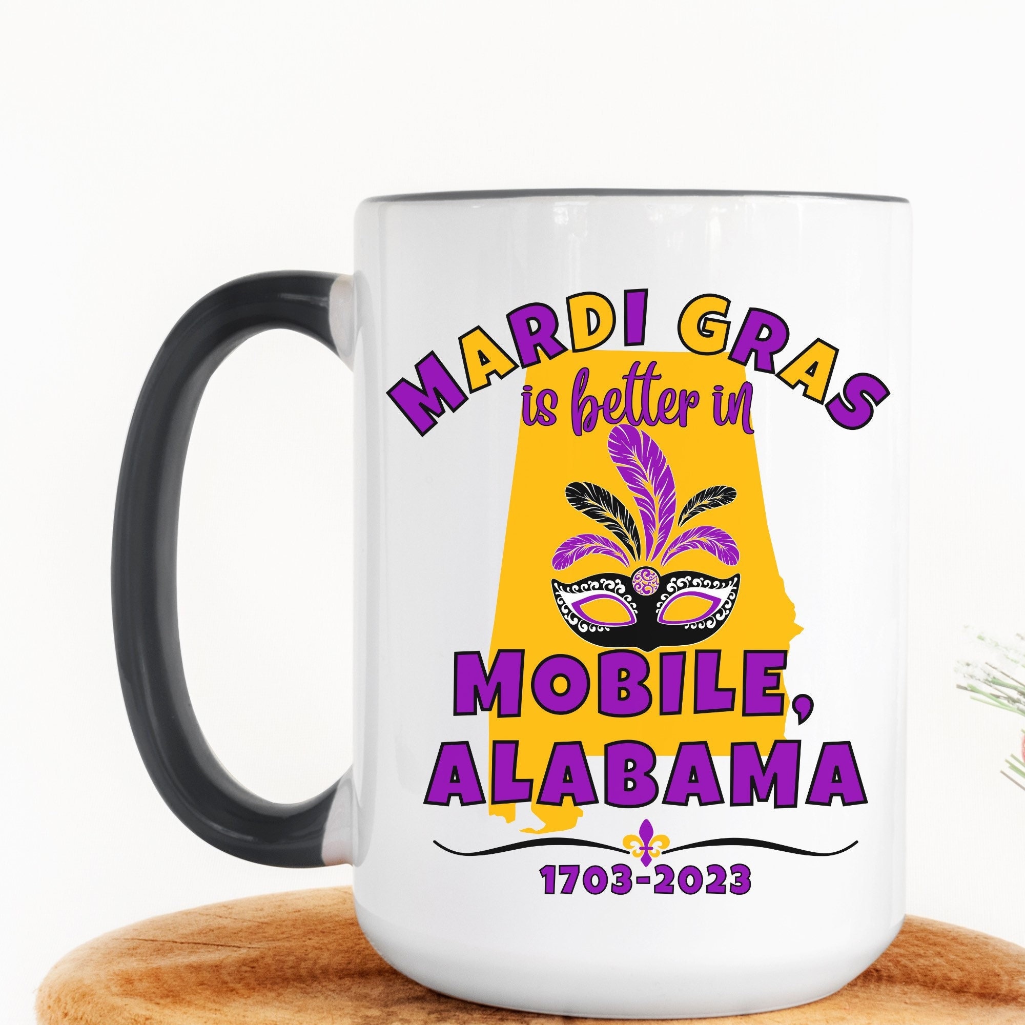 Mobile Alabama Mardi Gras 15Oz Coffee Cup 2023 Mardi Gras Hot - Etsy