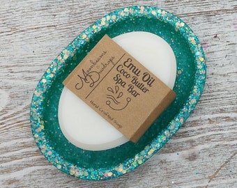 Emu Oil Coco Butter Handcrafted Soap, Shea Butter,  Healing Moisturizing, Gentle, Detergent Free, Fragrance Free, All Natural