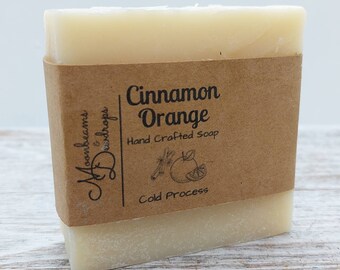 Cinnamon Orange Handcrafted Soap: Shea Butter, Olive & Coconut Oil