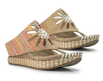 Flora 2 - Multicolor-Pink flips to Shimmering Tan