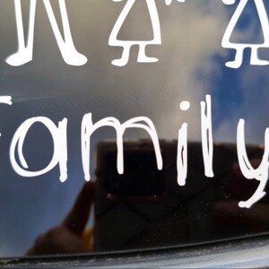 Family Car Window/bumper Sticker Decal Waterproof Family - Etsy
