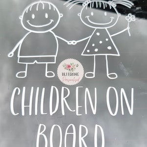 Children On Board car sticker decal, unisex, children, weatherproof