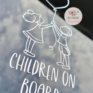 Children On Board car window/bumper sticker decal, unisex, weatherproof