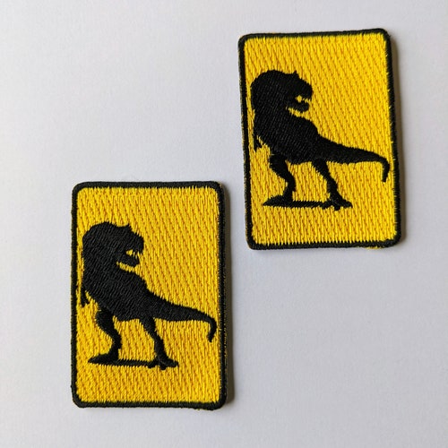 Jurassic Park Patches Iron on for Clothing Dinosaur Stripes Etsy