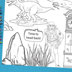 Dinosaur Adventure Colouring Pages - Etsy UK