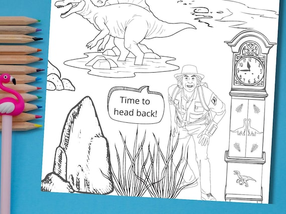 Dinosaur Adventure Colouring Pages - Etsy UK