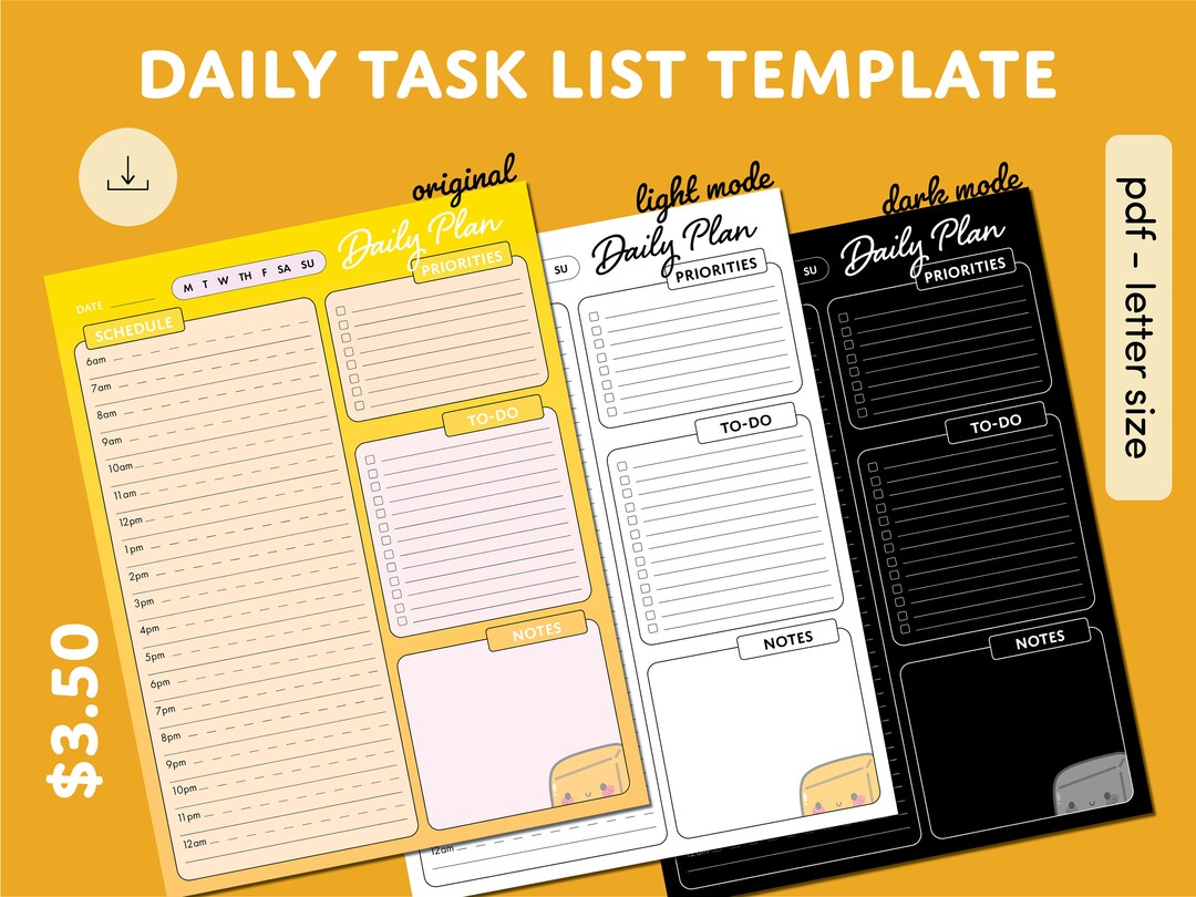 Digital Daily Planner - to Do List/task List Template for iPad and ...