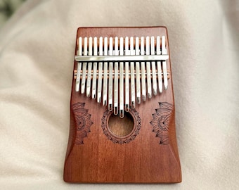 Wooden Kalimba, 17 Key Thumb Piano, Kalimba Song Book  ~ Gift Set For Musician | Zendo Sounds