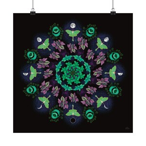 Moth Mandala Print