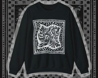Sudadera deformada con cuello redondo