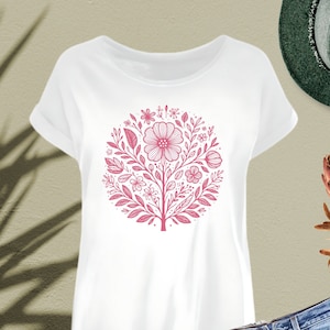 Camiseta de mujer con estrellas y luna mística, camiseta celestial mística, camiseta bohemia de cuello redondo con sol y luna, camiseta de tarot