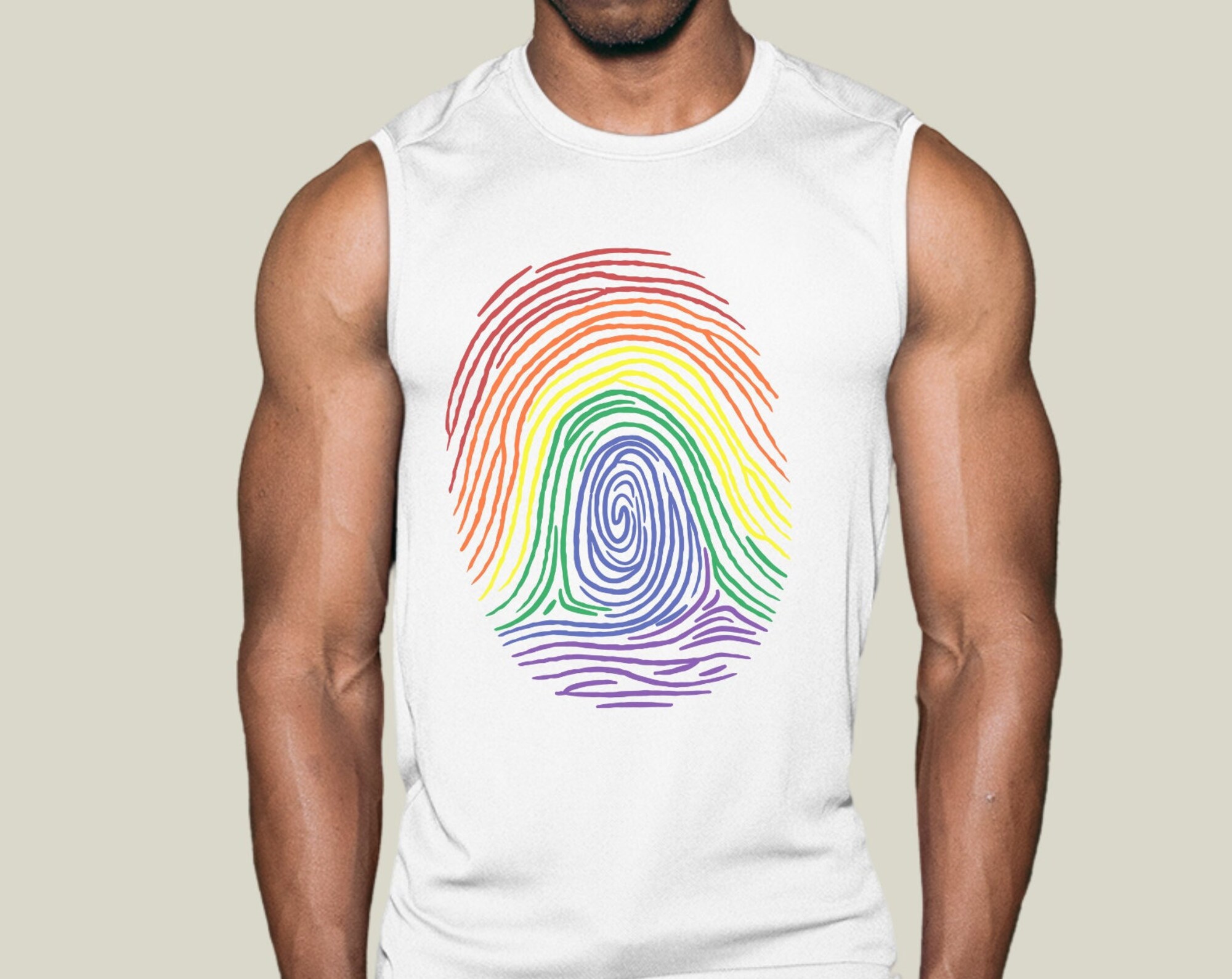 Discover Pride Muscle Top, Digital Print Shirt, Pride Tank Top