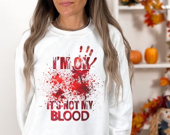 Bluza z krwawym Halloween, koszulka dla miłośników krwi