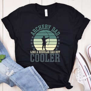 Archery Dad Shirt, Funny Vintage Archer Father's Day Gift, Bow and Arrow Shooting Graphic Tee T-shirt for Men