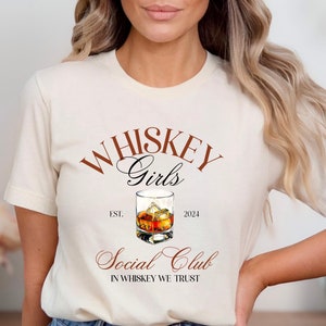 Whiskey Girls Social Club T-Shirt, Whisky Lovers Shirt, Funny Drinking Shirt, Sarcastic Whisky Shirt, Drinking Gift For Women