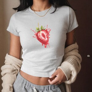 Strawberry Baby Tee, Y2K Baby Tee, 90s Baby Tee, Y2K Clothing, Baby Girl, Funny Baby Tee, Cute Baby Tee, Women&#39;s Fitted Tee