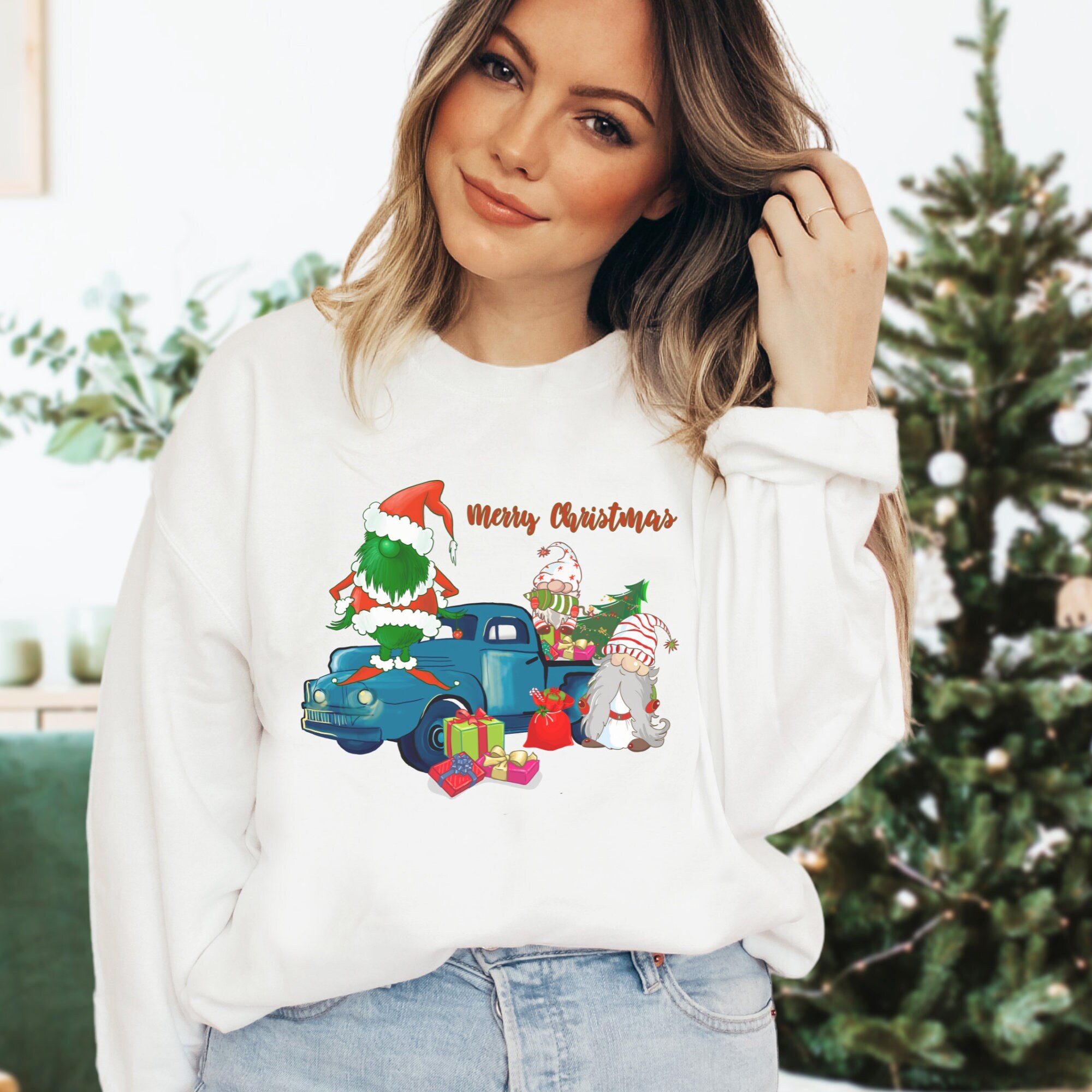 women's grinch christmas jumper