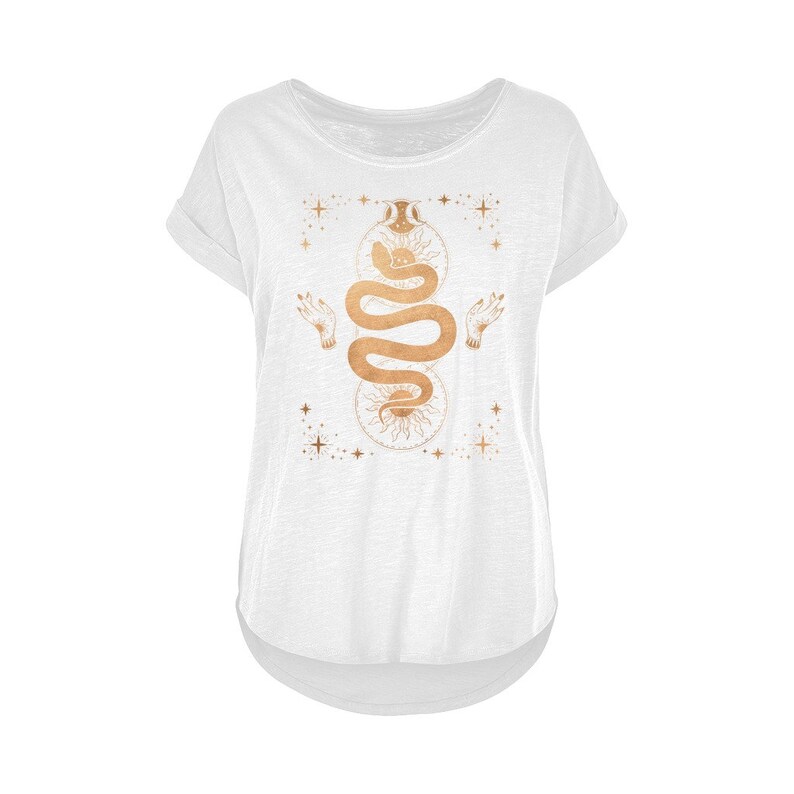T-shirt carte de tarot serpent mystique, t-shirt occulte pour femmes image 2