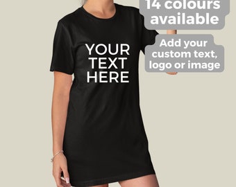 Personalised Oversized T-Shirt, Your Text  Logo Or Image Here, Custom Long Tee, Personalized Longline Shirt, Design Your Own Long Shirt