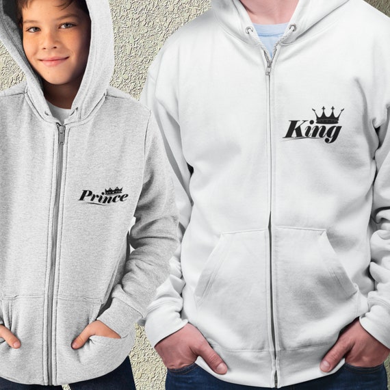 King Zip Hoodie Family Coordinating Prince And King Hooded Etsy