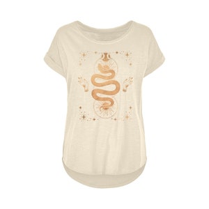 T-shirt carte de tarot serpent mystique, t-shirt occulte pour femmes image 3