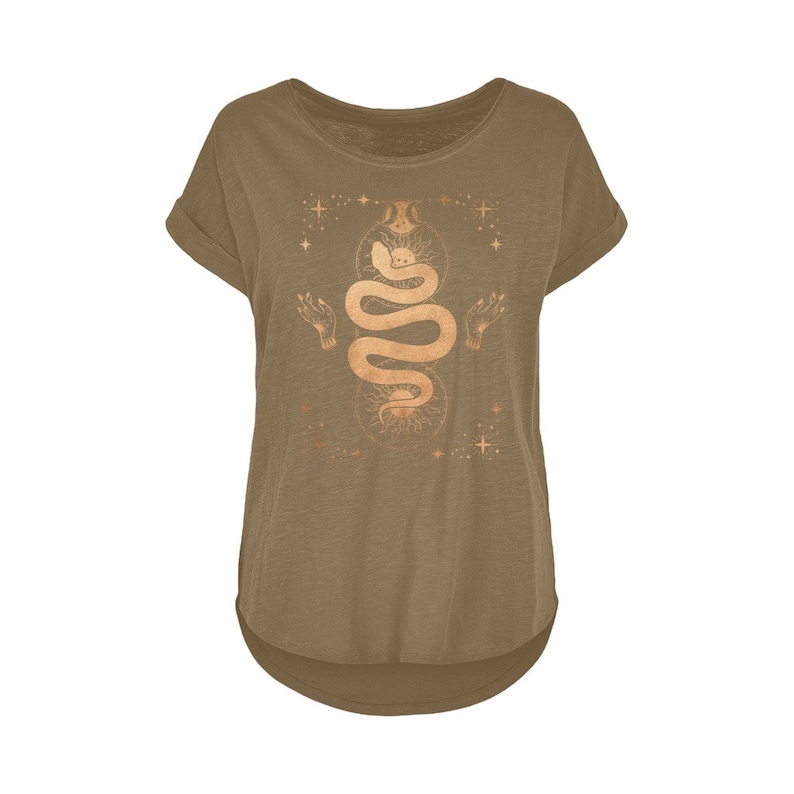 T-shirt carte de tarot serpent mystique, t-shirt occulte pour femmes image 7