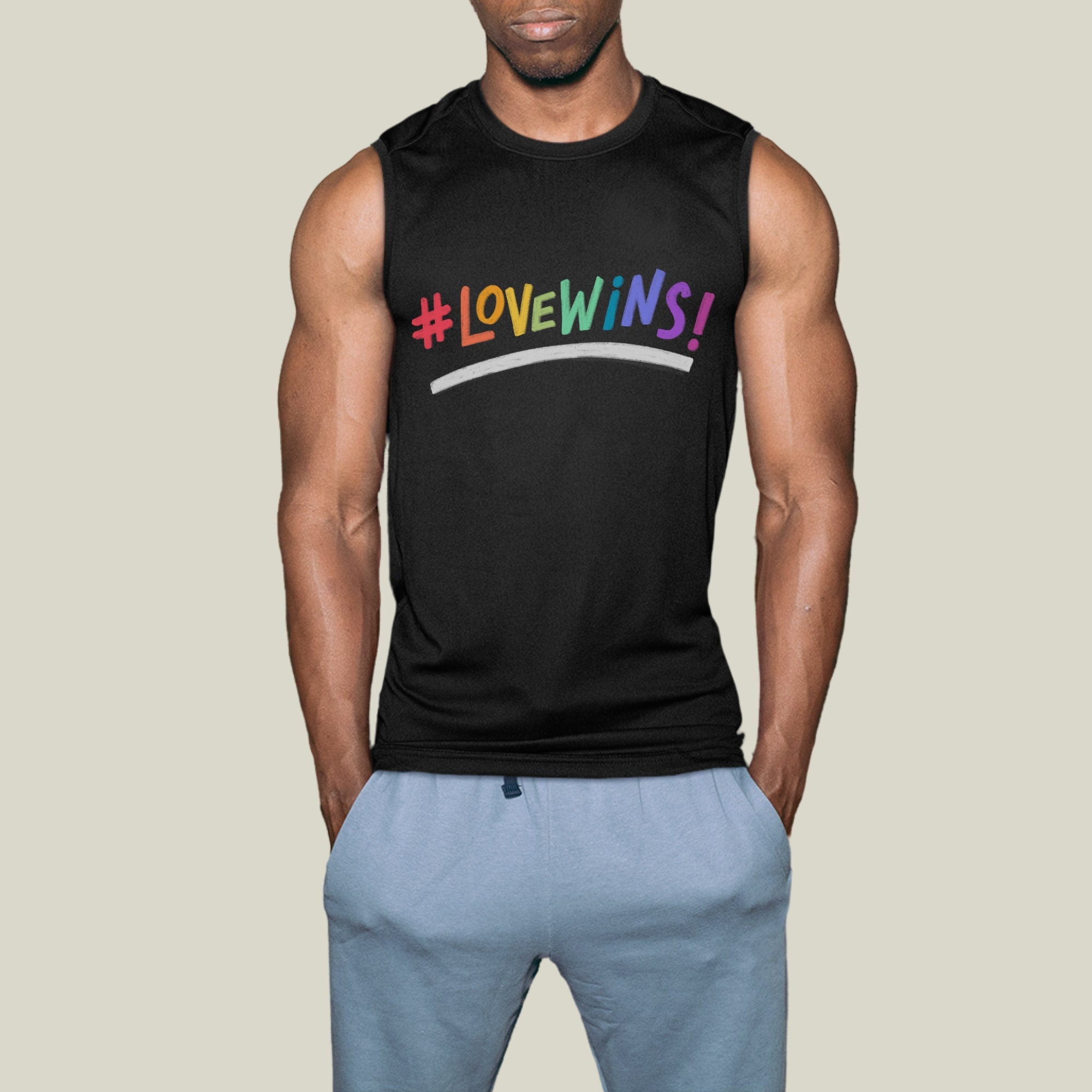 Festivals and Summer Mens Cut Wild and Fun Tank Tops for Pride 