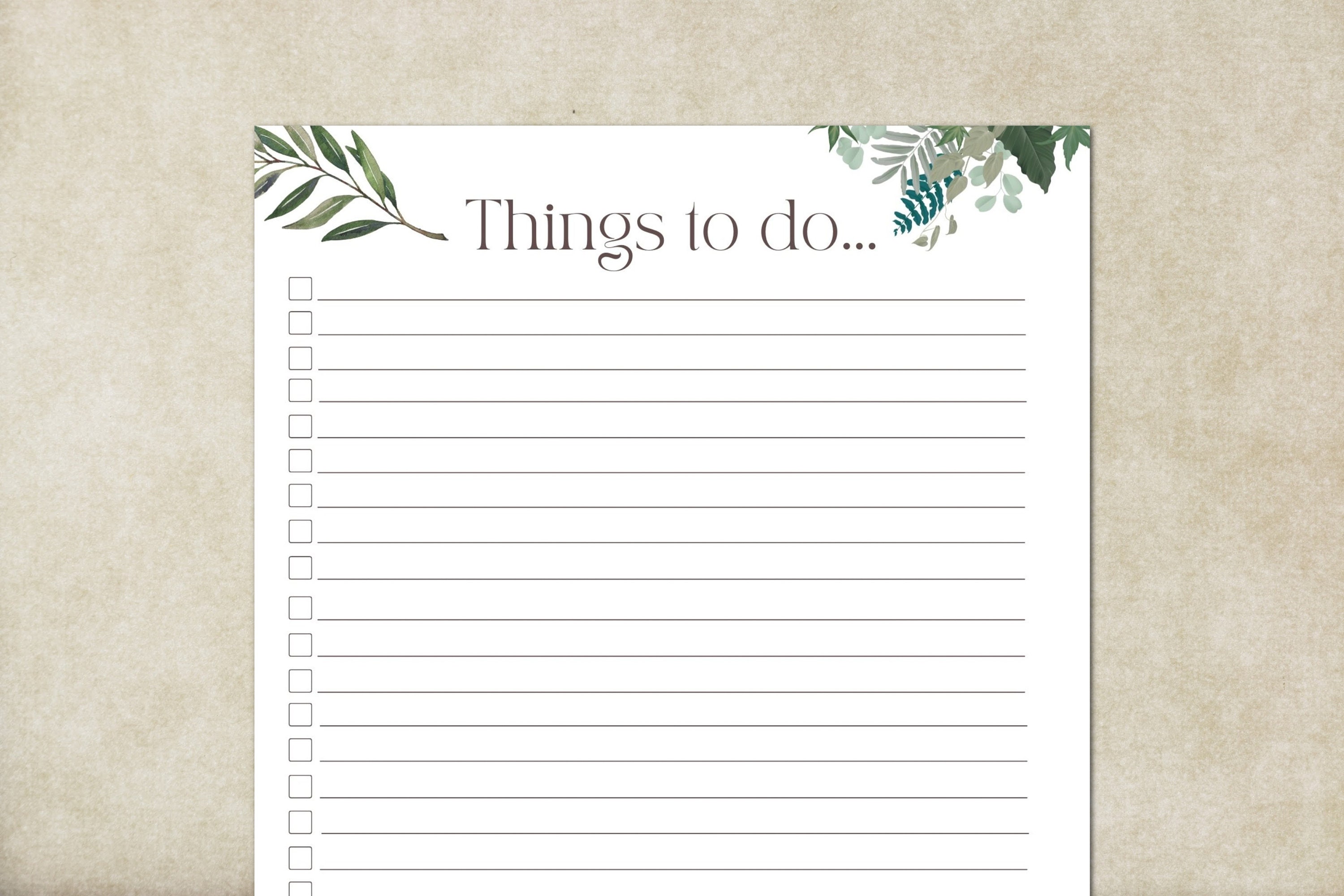 Printable to Do List Onepage Checklist Planner A4 and US Etsy