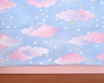 80s Vintage Drap plat pour enfant décor nuages et étoiles