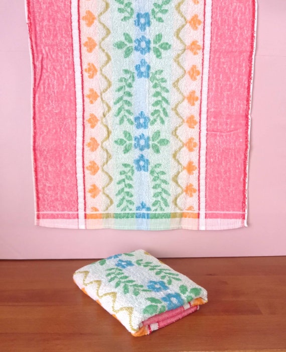 Vintage 70s 80s New Cotton Terry Hand Towel Hand Towel Etsy
