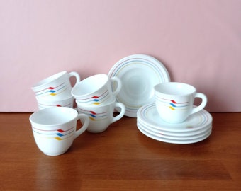 Vintage 80s 90s Harmonia Made in Spain bonito servicio de café