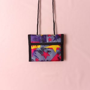 Vintage 80s Canvas and Nylon Wallet with Velcro Closure