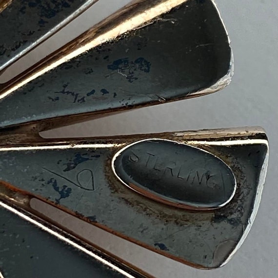 Beautiful Retro Pin Mid Century Sterling Brooch P… - image 2