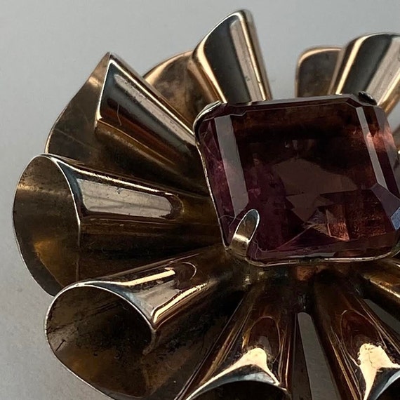 Beautiful Retro Pin Mid Century Sterling Brooch P… - image 5