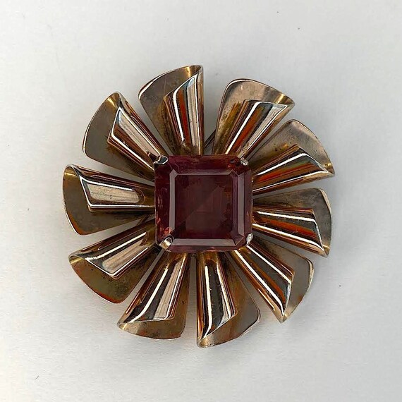 Beautiful Retro Pin Mid Century Sterling Brooch P… - image 6