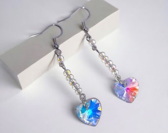 Glass Heart Earrings | Coquette Inspired