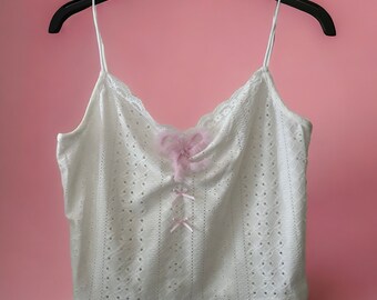 トップス moose's eyelet ribbon cami Moose's eyelet ribbon cami