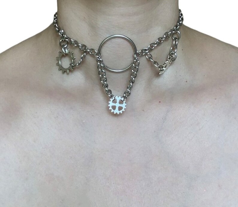 Unique, Quirky, Grunge, Steampunk Handmade Cog Choker shops