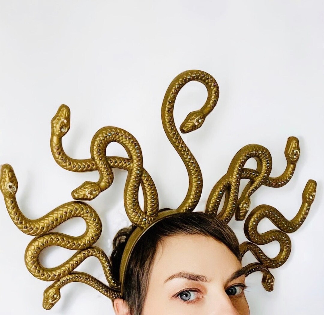 Medusa Snake Headband Embellished With Sparkling Rhinestones Etsy