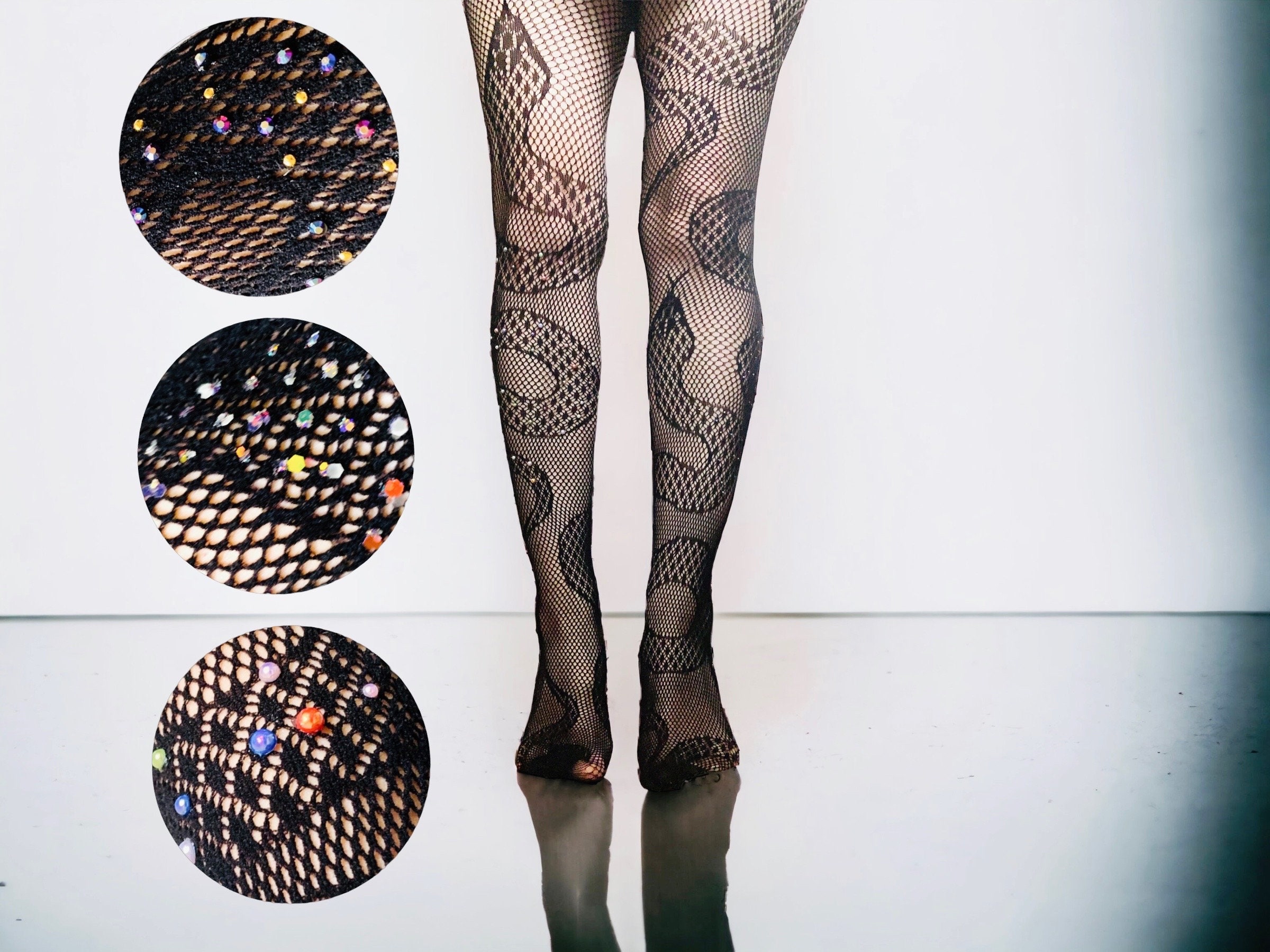Disstressed Vintage Couture LV DESIGNER ON MY LEGS TIGHTS $35.00