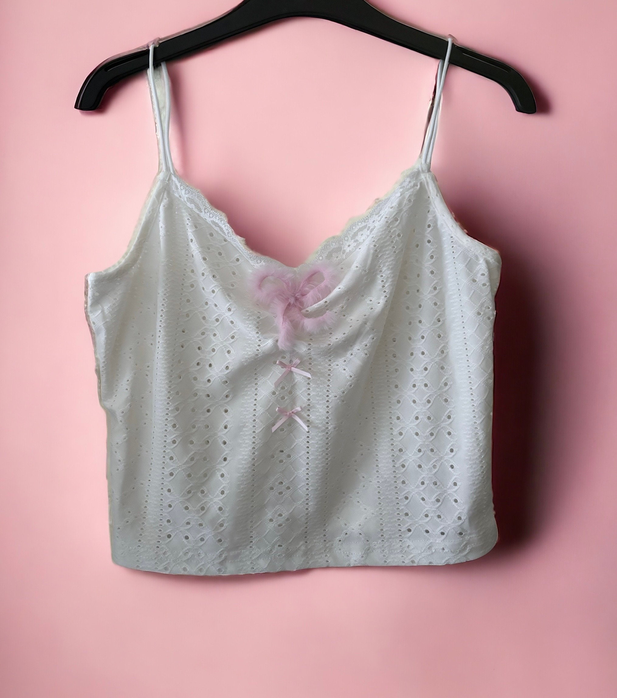 トップス moose's  eyelet ribbon cami moose's eyelet ribbon cami