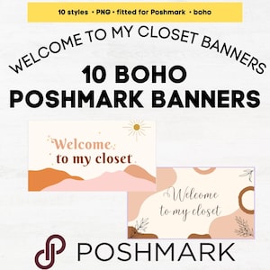 Boho Poshmark Banners, Poshmark Banner, Banner Poshmark, Poshmark Closet Signs, Poshmark Closet Sign, Poshmark Banner Sign, Poshmark digital