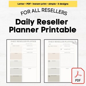 Reseller Daily Planner, Poshmark Printables, Poshmark Printable, Poshmark Planners, Poshmark Planner, Poshmark Organizing, Organize Poshmark