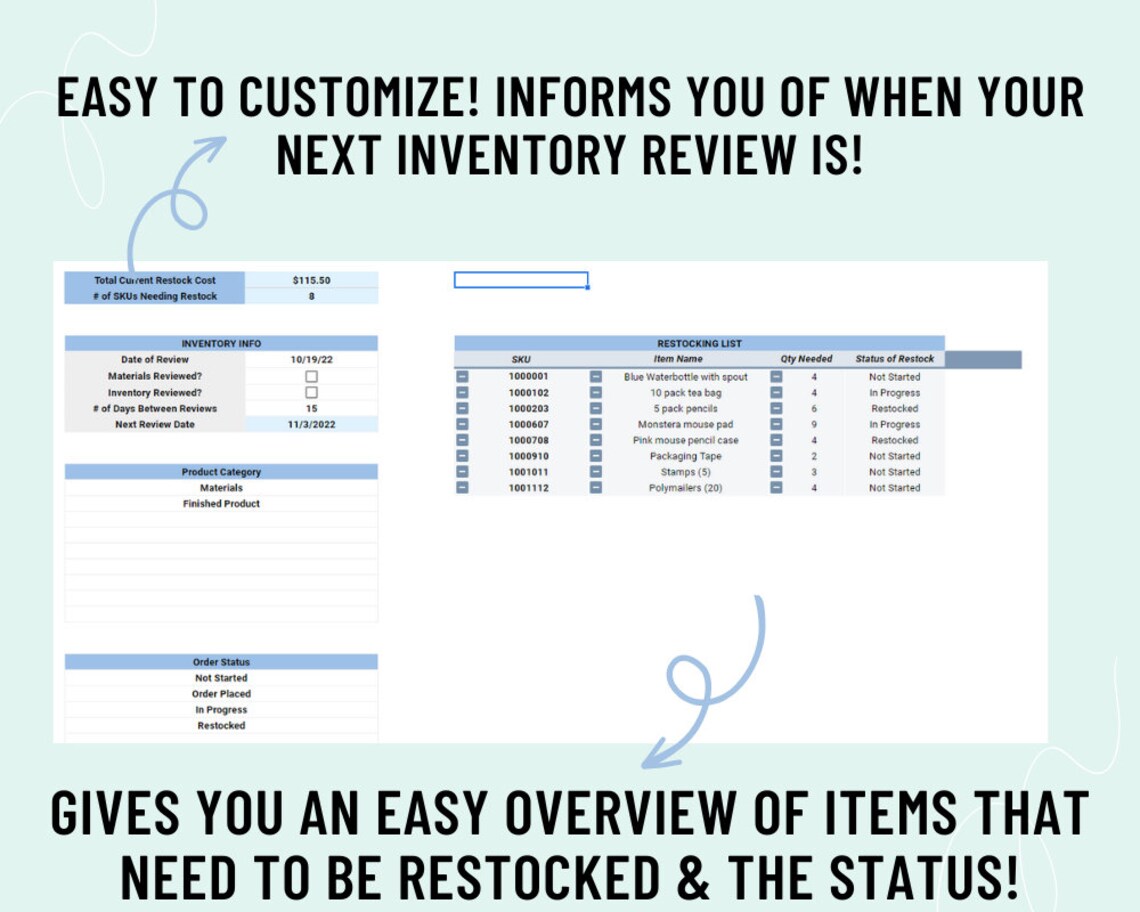 Simple Inventory Tracking System for Small Business Spreadsheet Google ...