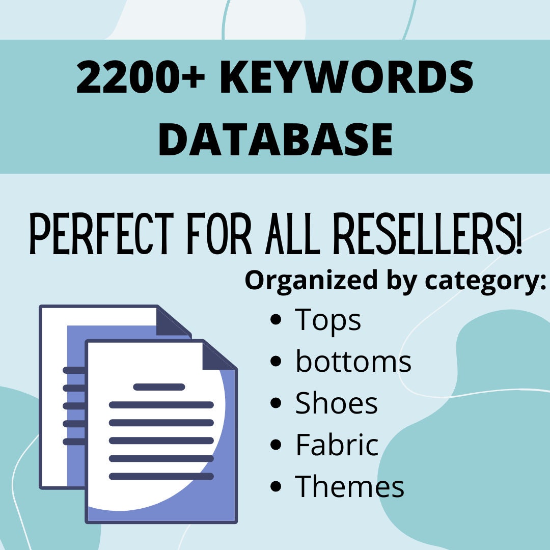 2200 Reseller Listing Keywords SEO Poshmark Depop Ebay Title Boost